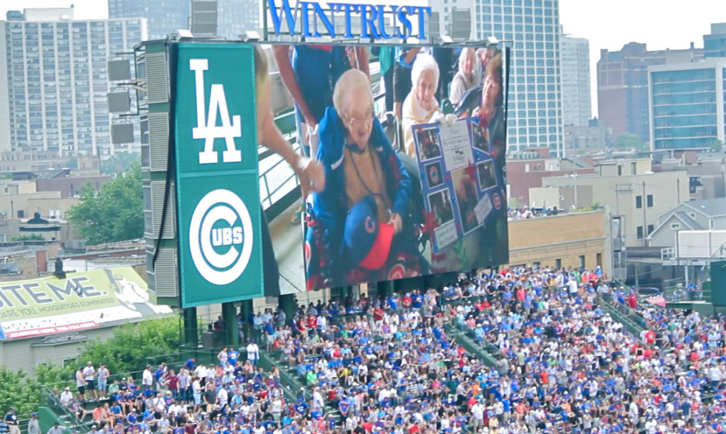 Lori on the jumbotron