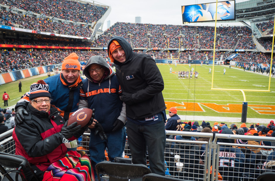 Jesse and Family at the Bears Game